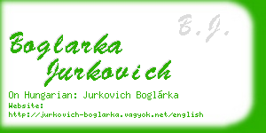 boglarka jurkovich business card