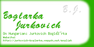 boglarka jurkovich business card